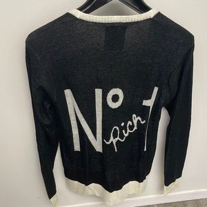 Mens vintage JOYRICH Los Angeles cream and black cardigan (S)